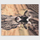 ヤギヴィンテージカントリーファーム動物のデコパージュ ラッピングペーパー (フラット)