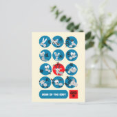 ヤギ中国のの年/ラムおもしろいはがき シーズンポストカード (スタンド正面)