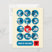 ヤギ中国のの年/ラムおもしろいはがき シーズンポストカード (正面/裏面)