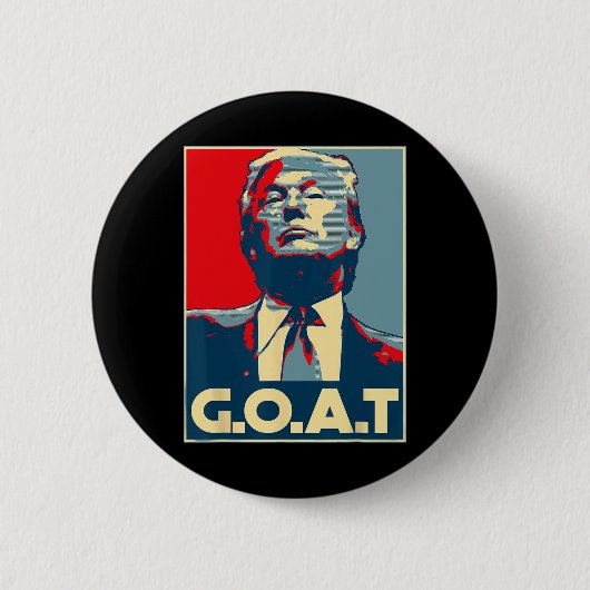 ヤギ中指選挙2024共和党ポスター 缶バッジ (正面)