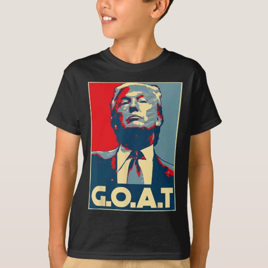 ヤギ中指選挙2024共和党ポスター Tシャツ (正面)