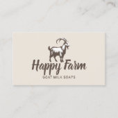 ヤギ乳石鹸かわいい農場動物手作り 名刺 (正面)