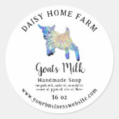 ヤギ乳石鹸ビジネス名Webサイトの食材 ラウンドシール (正面)
