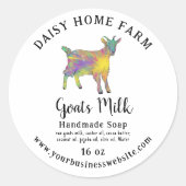ヤギ乳石鹸ビジネス名Webサイトの食材 ラウンドシール (正面)