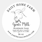 ヤギ乳石鹸ビジネス名Webサイトの食材 ラウンドシール (正面)