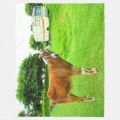 ヤギ予測できなは フリースブランケット (正面)