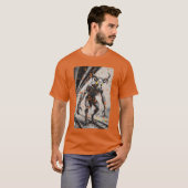 ヤギ人間クリプティッドCCTV故障ホラー目撃少年 Tシャツ (正面フル)