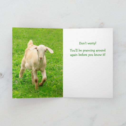 ヤギ勇気付けられるがん支援 カード (内部)