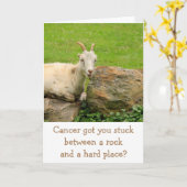 ヤギ勇気付けられるがん支援 カード (黄色い花)