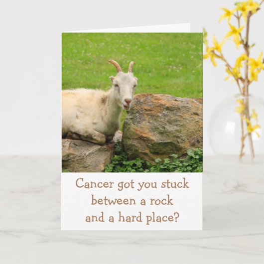 ヤギ勇気付けられるがん支援 カード (黄色い花)