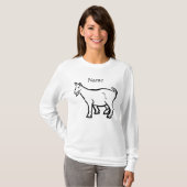 ヤギ動物サンダー_コーブポスターTシャツ Tシャツ (正面フル)