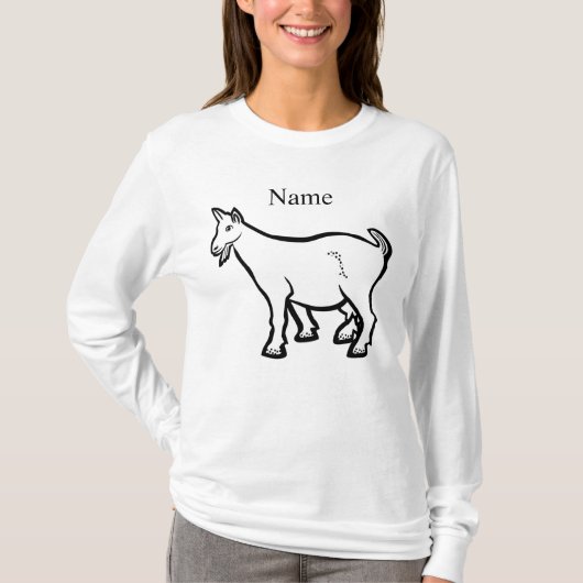 ヤギ動物サンダー_コーブポスターTシャツ Tシャツ (正面)