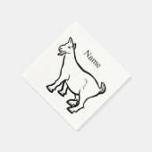 ヤギ動物サンダー_コーブ スタンダードカクテルナプキン (角)