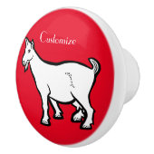 ヤギ動物サンダー_コーブ セラミックノブ (右)