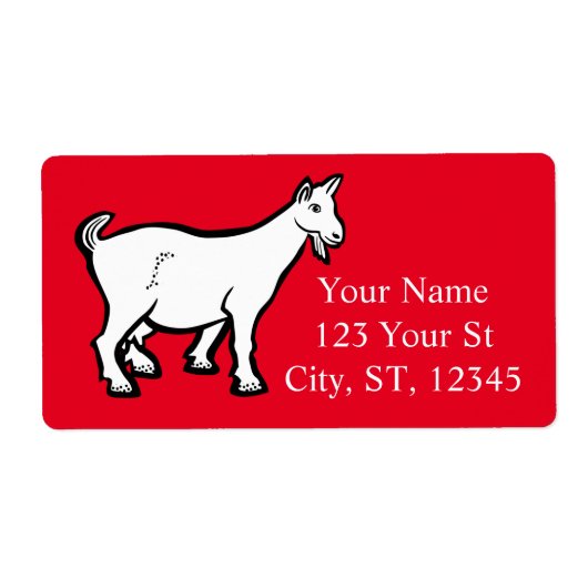 ヤギ動物サンダー_コーブ ラベル (正面)