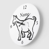 ヤギ動物サンダー_コーブ ラージ壁時計 (傾斜)