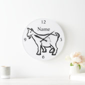 ヤギ動物サンダー_コーブ ラージ壁時計 (ホーム)