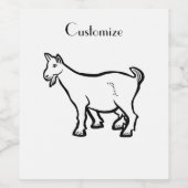 ヤギ動物サンダー_コーブ ワインラベル (シングルラベル)