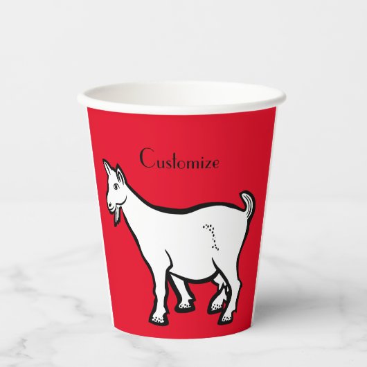 ヤギ動物サンダー_コーブ 紙コップ (正面)