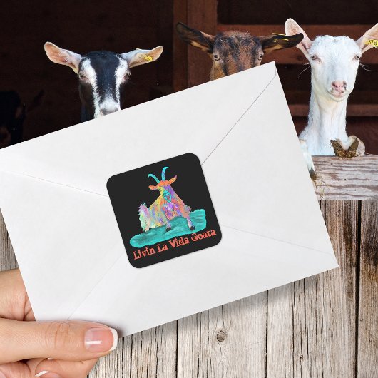 ヤギ叫びリヴィンラヴィーダゴアタおもしろいンガン スクエアシール