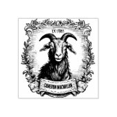 ヤギ名前をカスタムする蔵書票 ラバースタンプ (インプリント)