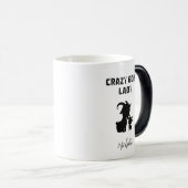 ヤギ好きの変わった女性のユーモア モーフィングマグカップ (正面右)