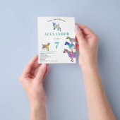 ヤギ子供の誕生日パーティー予算 チラシ (手)