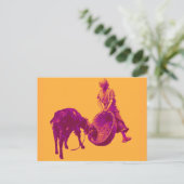 ヤギ少年ヴィンテージマイエポップ・アートのルハイムアートカワイト1893子供 ポストカード (スタンド正面)