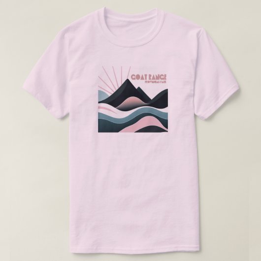 ヤギ山脈の地方公園の色の丘 Tシャツ (デザイン正面)
