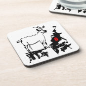 ヤギ岩ベトナム中国の年〔占星術の〕十二宮図コースター コースター (左側)