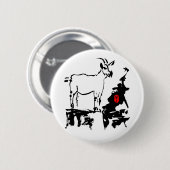 ヤギ岩ベトナム中国の年〔占星術の〕十二宮図ボタン 缶バッジ (正面&裏面)