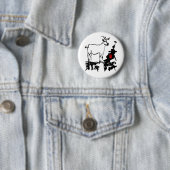 ヤギ岩ベトナム中国の年〔占星術の〕十二宮図ボタン 缶バッジ (インサイチュ)