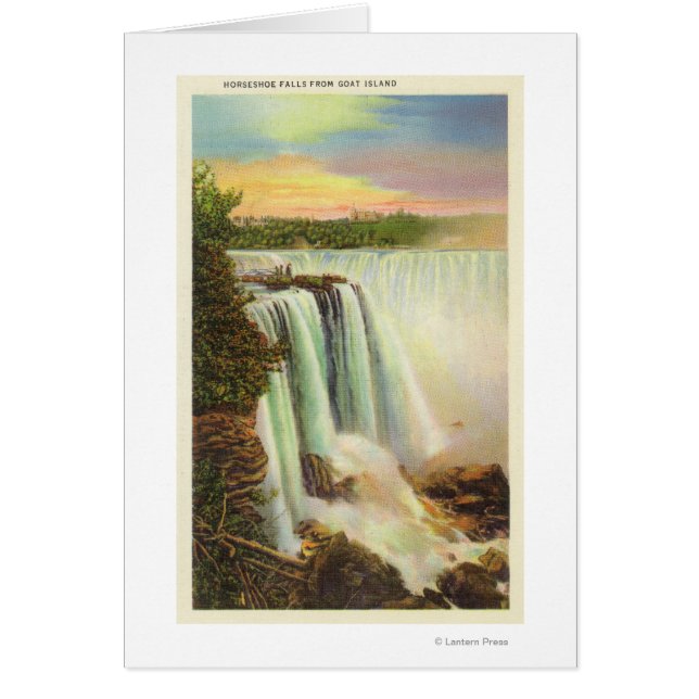 ヤギ島からの蹄鉄滝の見解 (正面)