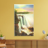 ヤギ島からの蹄鉄滝の見解 キャンバスプリント (インサイチュ (リビング))