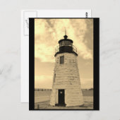 ヤギ島ライトハウスポストカードニューポート, RI ポストカード (正面/裏面)