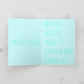 ヤギ年2015のお祝いカード2で生まれるベビー シーズンカード (内部)