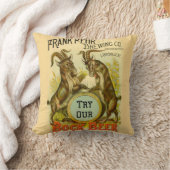 ヤギ広告ボックビール クッション (ブランケット)