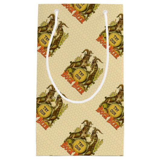 ヤギ広告ボックビール スモールペーパーバッグ (正面)
