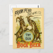 ヤギ広告ボックビール ポストカード (正面/裏面)