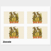 ヤギ広告ボックビール 長方形シール (シート)