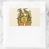 ヤギ広告ボックビール 長方形シール (バッグ)