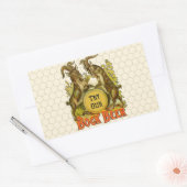 ヤギ広告ボックビール 長方形シール (封筒)