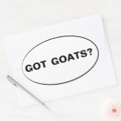 ヤギ得ート？文字 楕円形シール (封筒)
