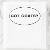 ヤギ得ート？文字 楕円形シール (バッグ)