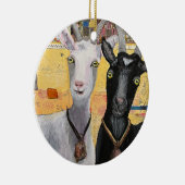 ヤギ得#2:「おい、ワサップ？」磁器オーナメント セラミックオーナメント (右)