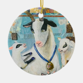 ヤギ得#4:マドンナとキッズの磁器オーナメント セラミックオーナメント