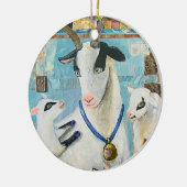 ヤギ得#4:マドンナとキッズの磁器オーナメント セラミックオーナメント (左)