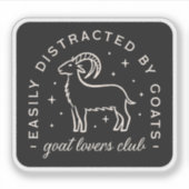 ヤギ恋人クラブおもしろい引用文 シール (正面)