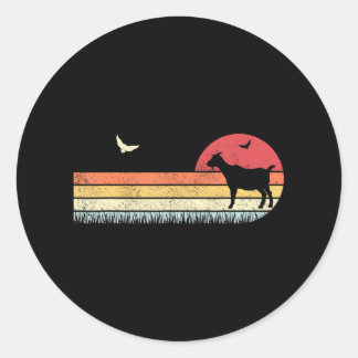 ヤギ恋人ヤギのシルエットヤギ母ヤギパパファーム ラウンドシール