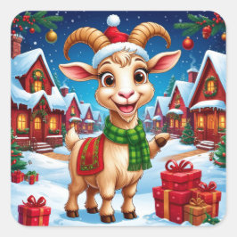 ❄️ ヤギ愛好家のためのクリスマスギフト 2027年 午年 スクエアシール